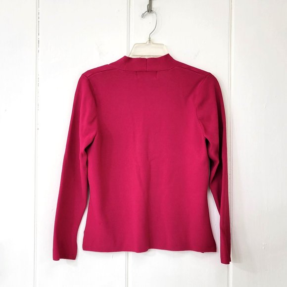 August Silk Petites Fushia Knit Top Size PL - Picture 4 of 4